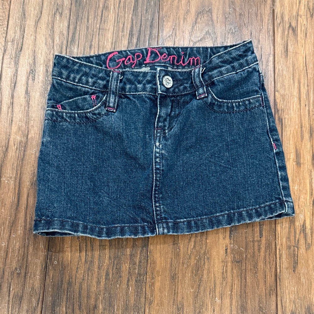 GAP Denim Skirt with Pink Accents